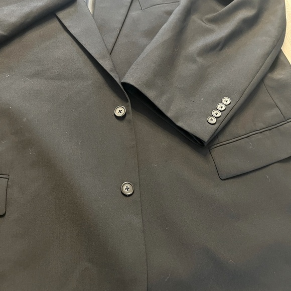 Comfort Zone Black Sport Coat with Notched Lapels, Some Worn Marks. Big & Tall. - Picture 5 of 11